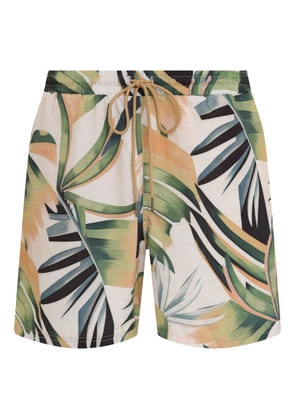 Lygia & Nanny Gil drawstring-detailed printed swim shorts - Neutrals