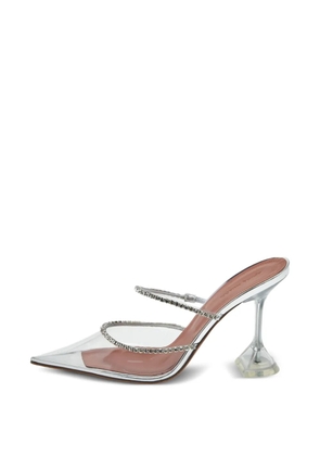 Amina Muaddi Gilda crystal-embellished sandals - Silver
