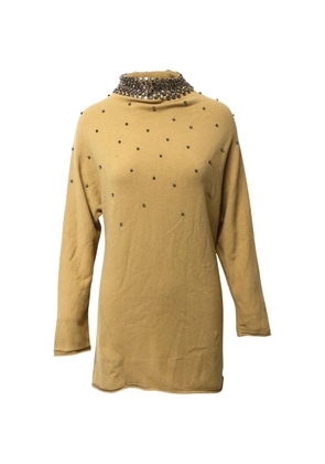 Valentino Garavani Pre-Owned stud-embellishment high-neck dress - Neutrals