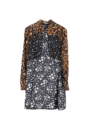 Miu Miu Pre-Owned multi-print mini shirt dress - Blue