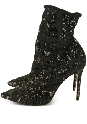 Gianvito Rossi 105mm sequin-embellished boots - Black