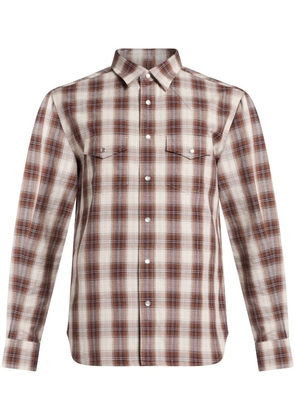 TOM FORD plaid-check shirt - Brown