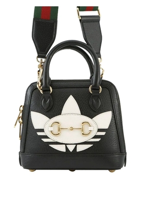 Gucci Pre-Owned 2016-2025 Adidas Mini Leather Horsebit 1955 Top Handle Bag satchel - Black
