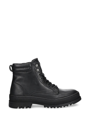 Blauer lace-up side-zip boots - Black