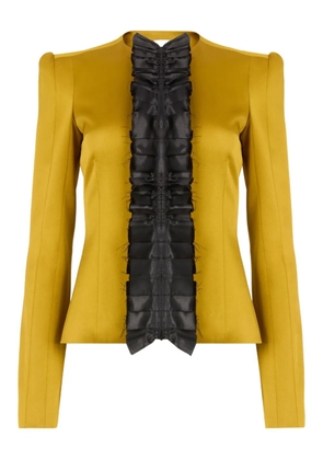 Nina Ricci pleated satin jacket - Yellow