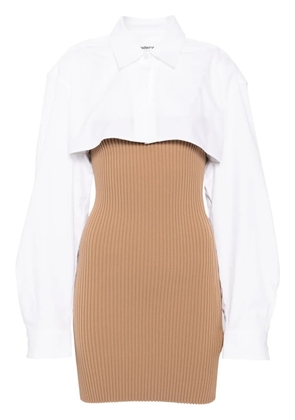 Alexander Wang ribbed-knit layered dress - White