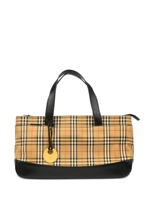 Burberry Pre-Owned 1990-2000s House Check-patterned tote bag - Neutrals