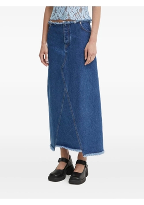 Résumé frayed panelled skirt - Blue