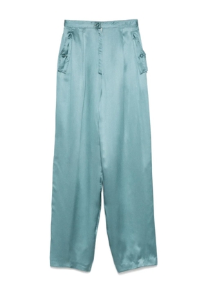 Fendi Pre-Owned 2000s satin trousers - Blue