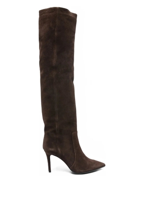 Fabio Rusconi 85mm suede over-the-knee boots - Brown
