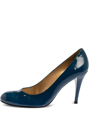 Stuart Weitzman 100mm leather heeled pumps - Blue