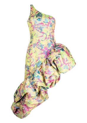 Cult Gaia Helena ruffle-detail asymmetric dress - Yellow