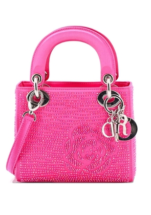 Christian Dior Pre-Owned Lady Dior Bag Embellished Satin Mini satchel - Pink