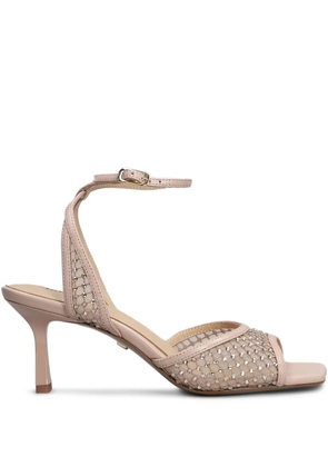 Lola Cruz 65mm crystal-embellished sandals - Neutrals