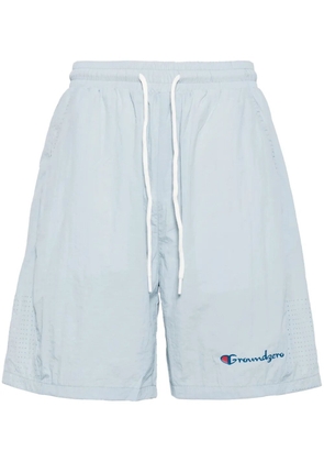 Ground Zero logo-print shorts - Blue