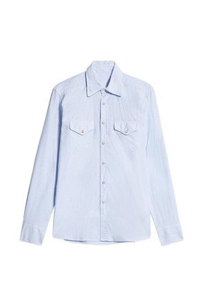 Fortela striped patch-pockets shirt - Blue