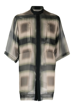 Rick Owens semi-sheer silk shirt - Black