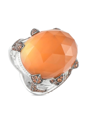Stephen Webster 18K white gold diamond, quartz and orange sapphire ring - Silver