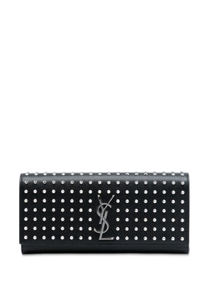 Saint Laurent Pre-Owned 2013-2025 Grain De Poudre Studded Monogram Kate clutch bag - Black