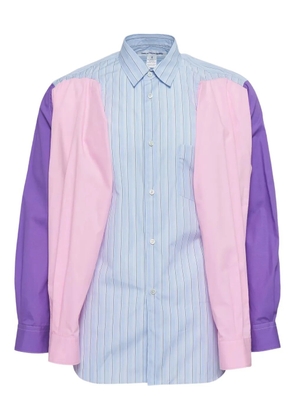 Comme Des Garçons Shirt layered striped shirt - Blue