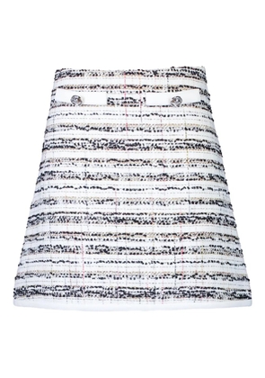 Giambattista Valli tweed striped mini skirt - White