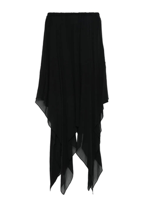 Saint Laurent Pre-Owned 1990s silk asymmetric skirt - Black