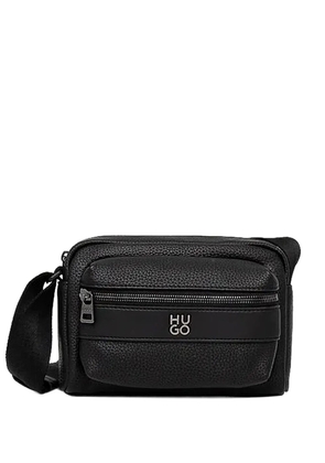 HUGO Quantic zip-fastening logo-plaque shoulder bag - Black