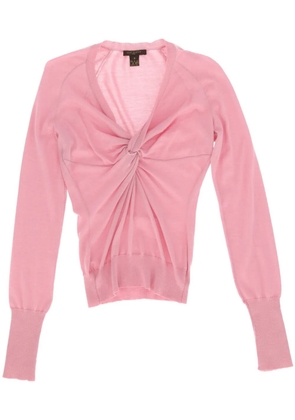 Louis Vuitton Pre-Owned 2010s twisted detail jumper - Pink