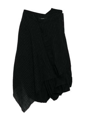 Limi Feu stripe gauze pleats skirt - Black