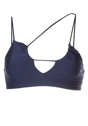 Gloria Coelho asymmetric-neck bikini top - Blue