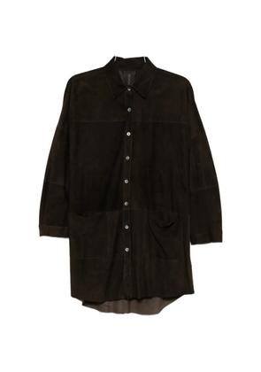 Giorgio Brato patch-pockets long shirt - Brown