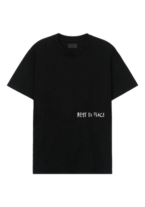 RTA Liam cross-print T-shirt - BLACK RIP CROSS
