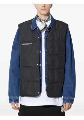 Pangaia quilted-pattern gilet - Black