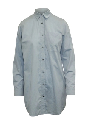 Pre-Owned Alexander Wang long-sleeve cotton shirt dress - Blue