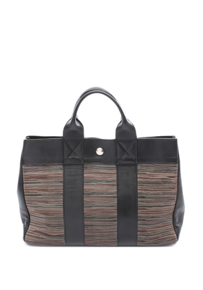 Hermès Pre-Owned 2001 Fool Toe PM striped tote bag - Black