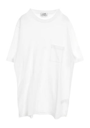Hermès Pre-Owned embroidered-pocket t-shirt - White