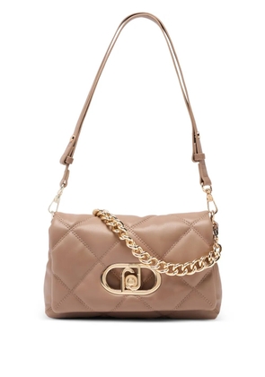 LIU JO LaPuffy quilted metal logo shoulder bag - Neutrals