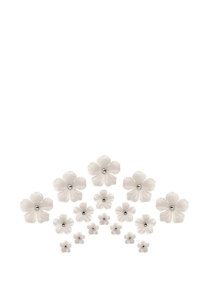 Jennifer Behr floral-motif hair magnets - Silver