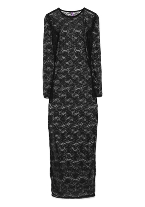 Maison Close Flashback long-sleeve midi dress - Black