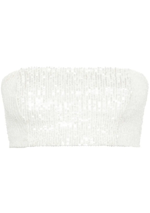 Atu Body Couture sequined bandeau-style top - Neutrals