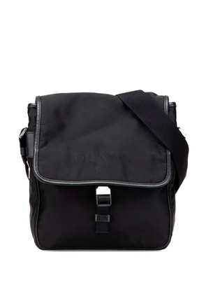 Prada Pre-Owned 2000-2025 Tessuto Buckle Messenger Bag crossbody bag - Black