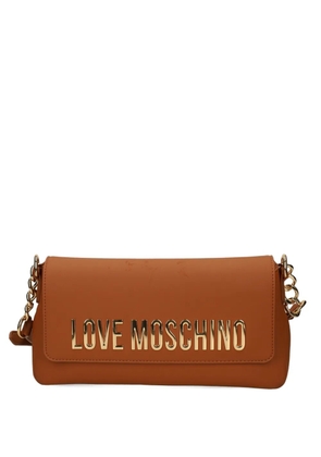 Love Moschino logo-lettering shoulder bag - Brown
