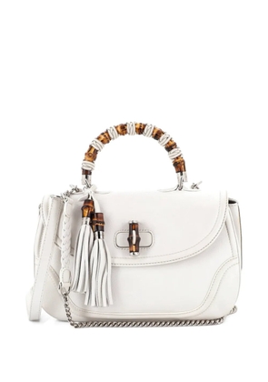 Gucci Pre-Owned New Bamboo 1921 Top Handle Bag Leather Large satchel - White