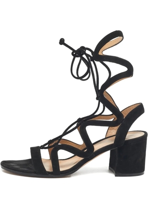 Gianvito Rossi block-heel gladiator sandals - Black
