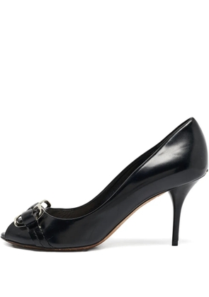 Christian Dior Pre-Owned 110mm Bow peep-toe pumps - Black
