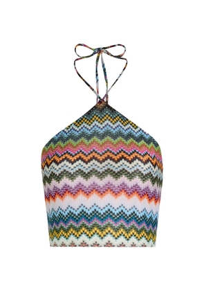 Missoni pixel-effect zigzag pattern top - Blue