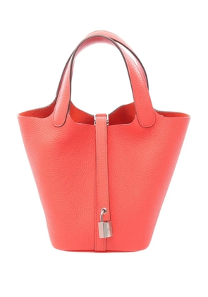 Hermès Pre-Owned 2022 Clemence and Swift Picotin Lock 18 Eclat handbag - Red