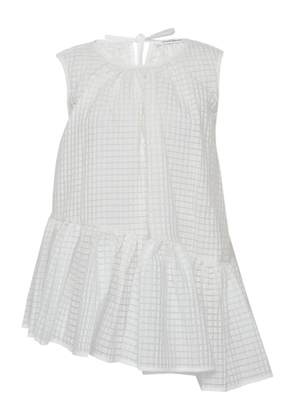 Cecilie Bahnsen Bettina asymmetric-hem sleeveless blouse - White