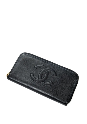 CHANEL Pre-Owned interlocking CC-logo zip-around wallet - Black