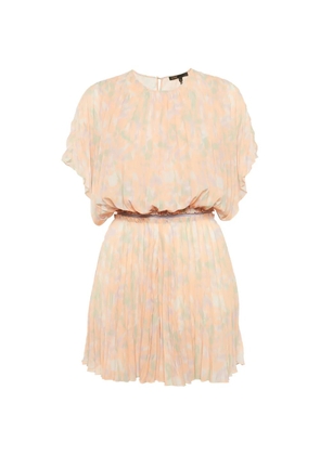 Maje abstract-print chiffon playsuit - Pink